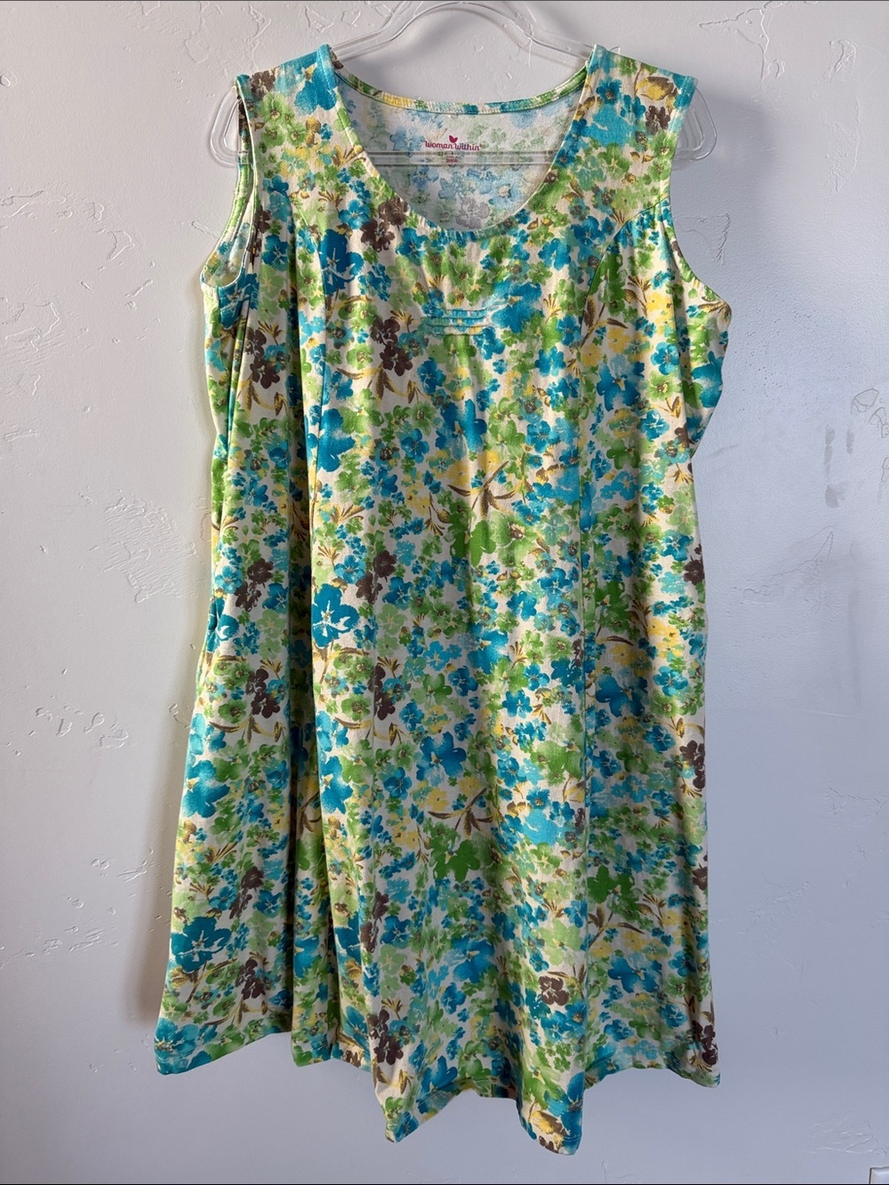 Woman Within Casual Floral Sun Dress